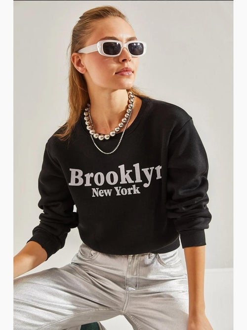 Blusa cropped estampada com três fios lucci - Kiabi Blusa cropped estampada com três fios lucci - Kiabi