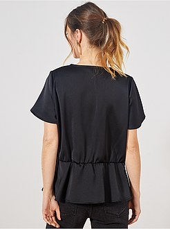Blusa cruzada com aba - Kiabi