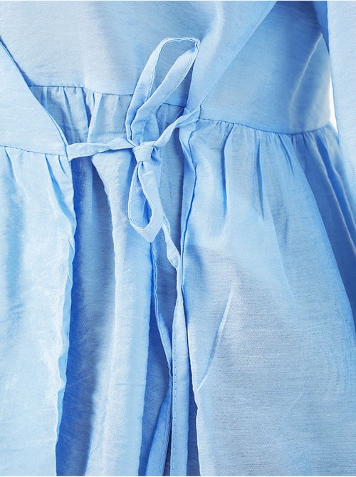 Blusa cruzada em crepe com decote em v e detalhe de laço bdart - Kiabi
