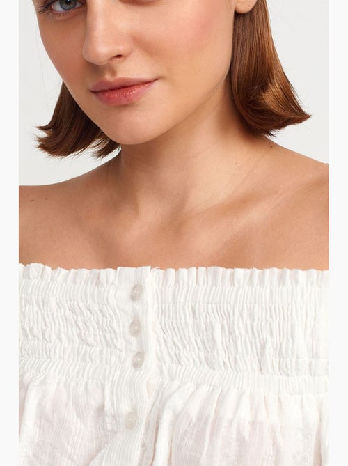 Blusa curta ombros descobertos dilvin - Kiabi