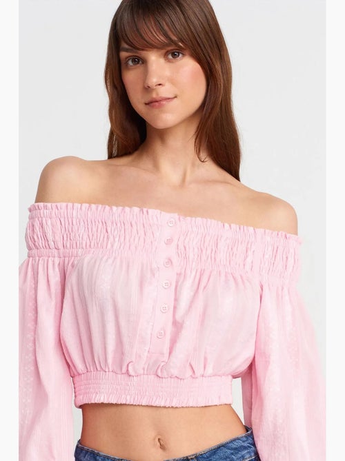 Blusa curta ombros descobertos dilvin - Kiabi
