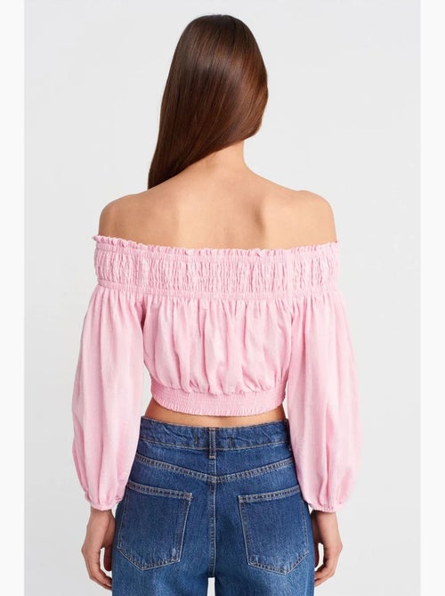 Blusa curta ombros descobertos dilvin - Kiabi
