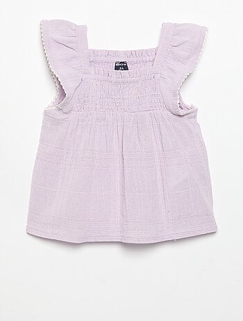 Blusa de alças em dobby