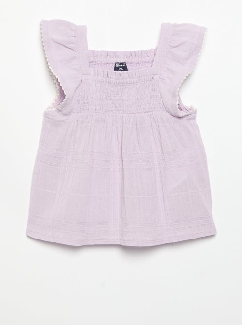 Blusa de alças em dobby - Kiabi Blusa de alças em dobby - Kiabi
