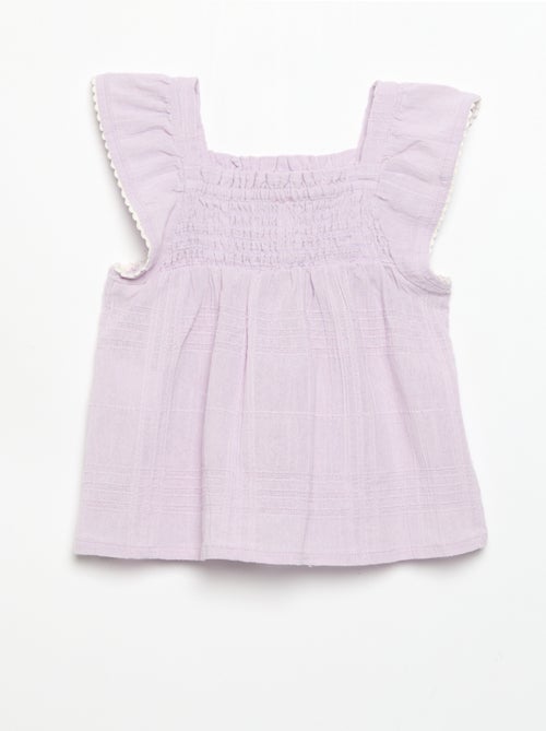 Blusa de alças em dobby - Kiabi Blusa de alças em dobby - Kiabi