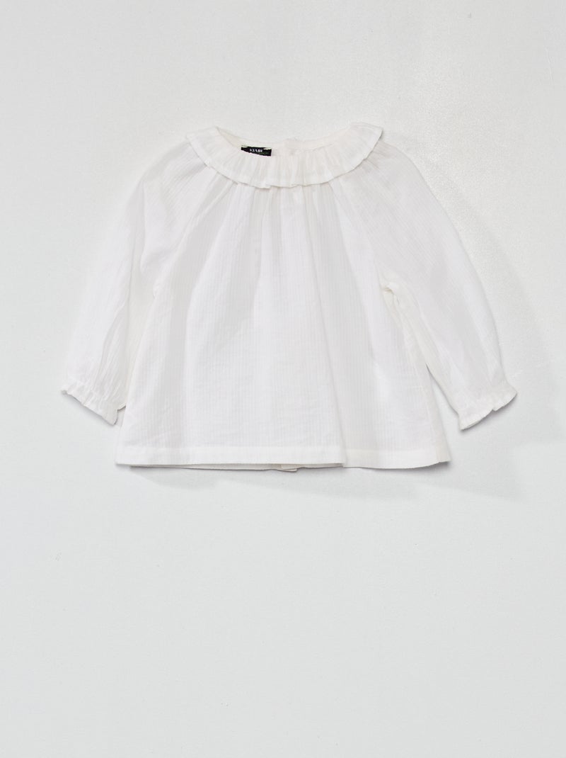 Blusa de algodão Branco - Kiabi