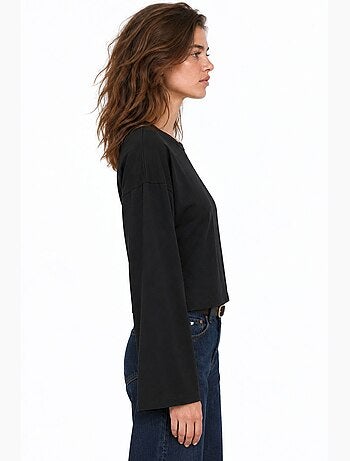 Blusa de algodão e elastano busem