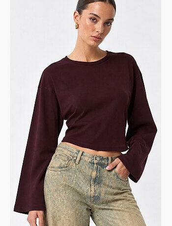 Blusa de algodão e elastano busem