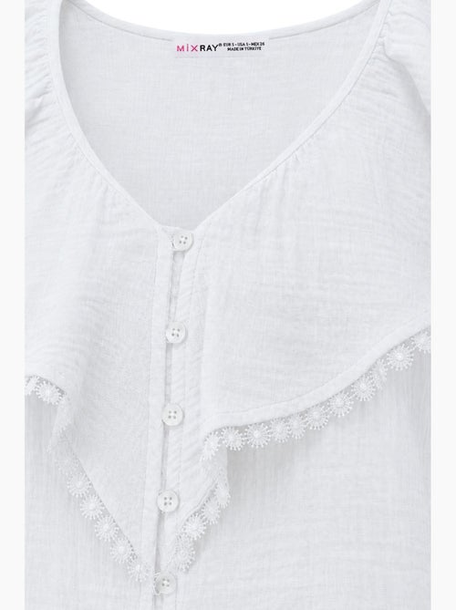 Blusa de algodão sem mangas com decote em v mixray - Kiabi Blusa de algodão sem mangas com decote em v mixray - Kiabi