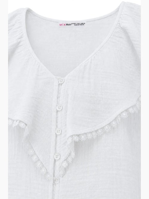 Blusa de algodão sem mangas com decote em v mixray - Kiabi Blusa de algodão sem mangas com decote em v mixray - Kiabi