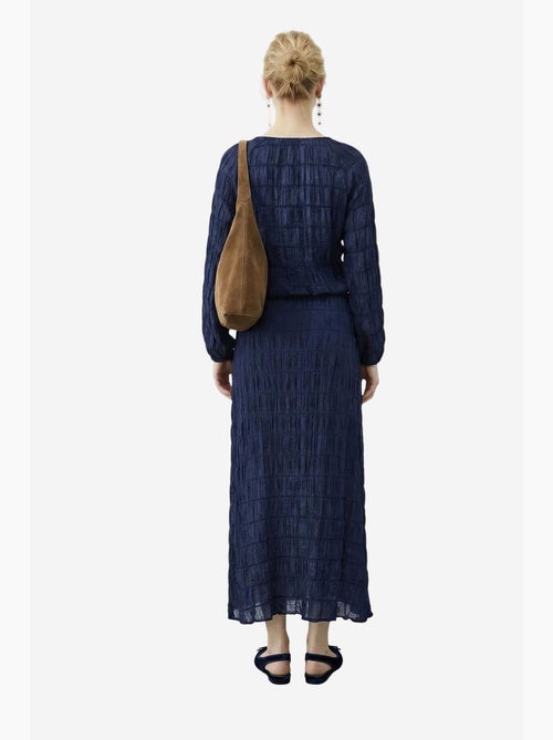 Blusa de algodão texturizado e conjunto com saia maxi lucci - Kiabi