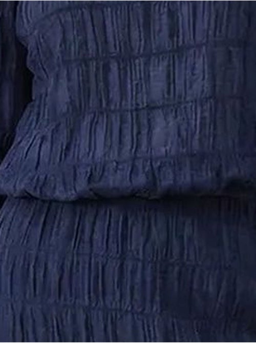 Blusa de algodão texturizado e conjunto com saia maxi lucci - Kiabi