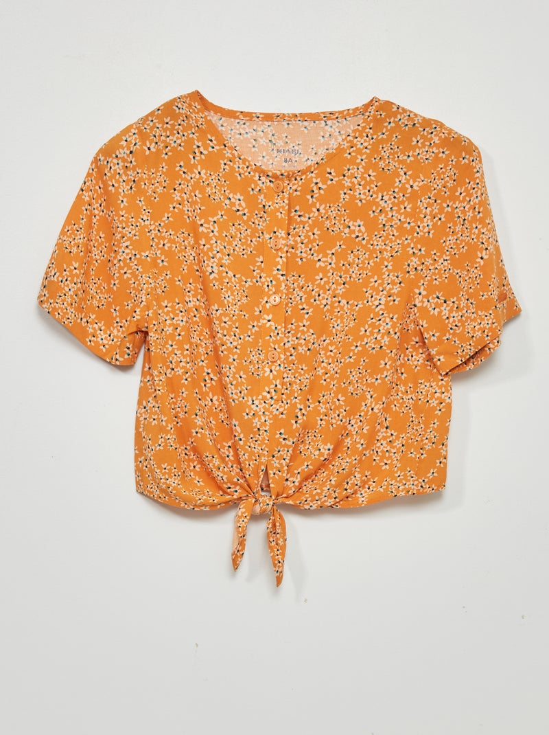 Blusa de apertar à frente AMARELO - Kiabi