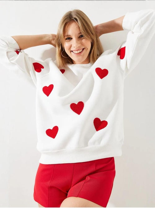 Blusa de coração bordada lucci - Kiabi Blusa de coração bordada lucci - Kiabi
