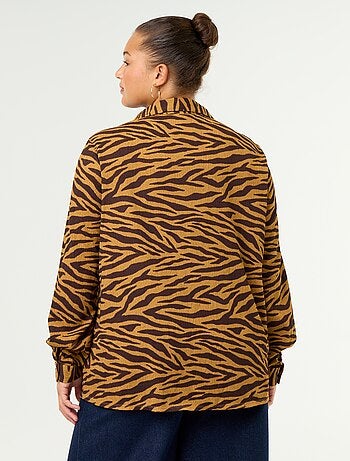 Blusa de crepe estampada