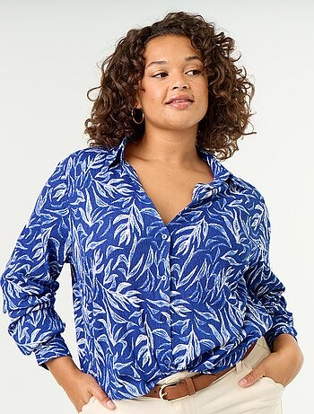 Blusa de crepe estampada