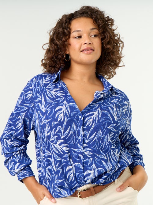 Blusa de crepe estampada - Kiabi Blusa de crepe estampada - Kiabi