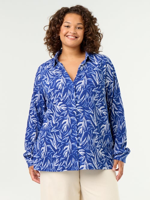 Blusa de crepe estampada - Kiabi Blusa de crepe estampada - Kiabi