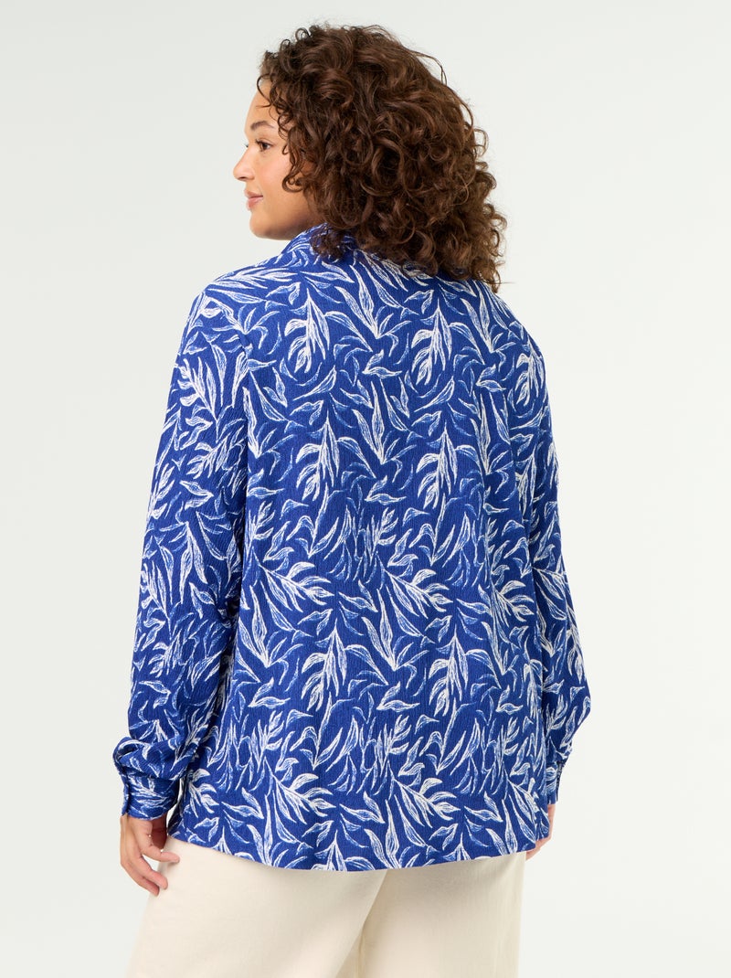 Blusa de crepe estampada Azul - Kiabi