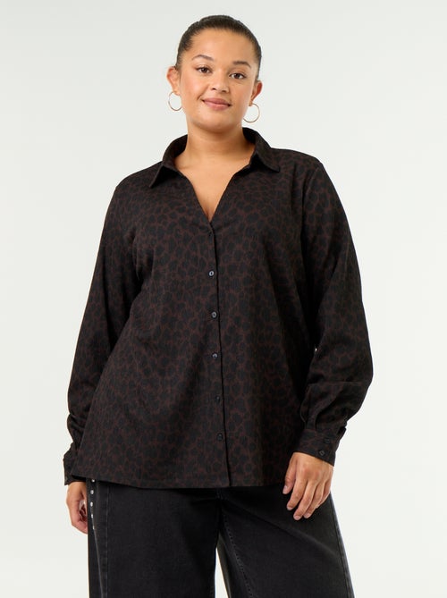 Blusa de crepe estampada - Kiabi Blusa de crepe estampada - Kiabi
