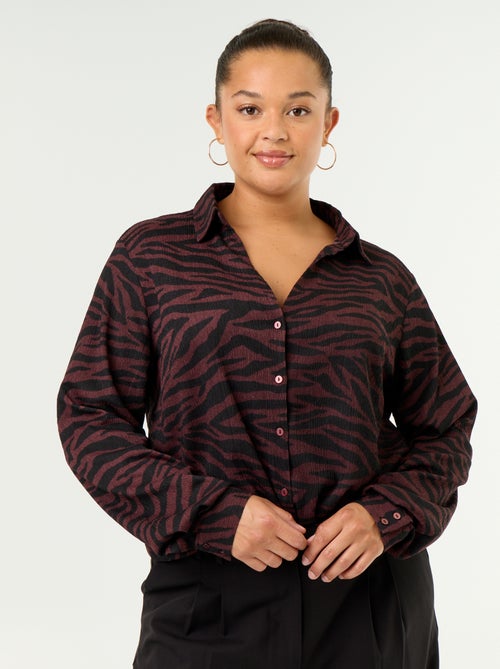 Blusa de crepe estampada - Kiabi Blusa de crepe estampada - Kiabi