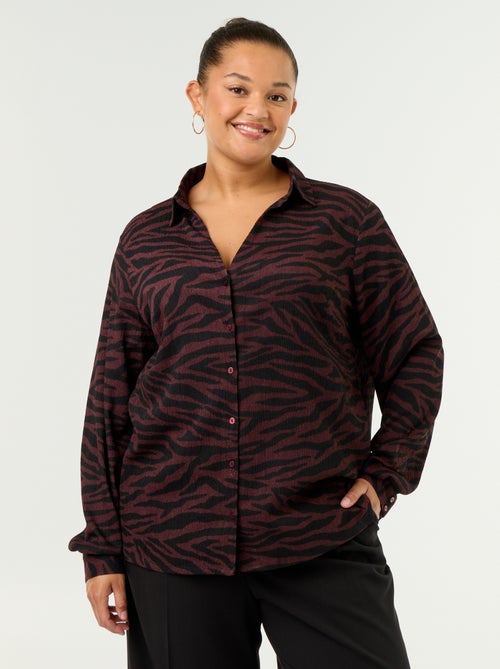 Blusa de crepe estampada - Kiabi Blusa de crepe estampada - Kiabi