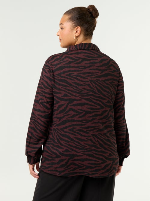 Blusa de crepe estampada - Kiabi Blusa de crepe estampada - Kiabi