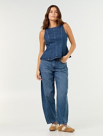 Blusa de ganga sem mangas