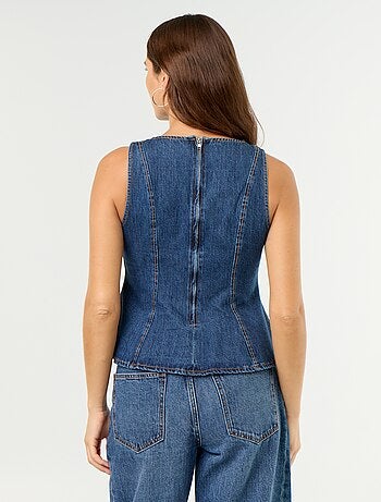 Blusa de ganga sem mangas