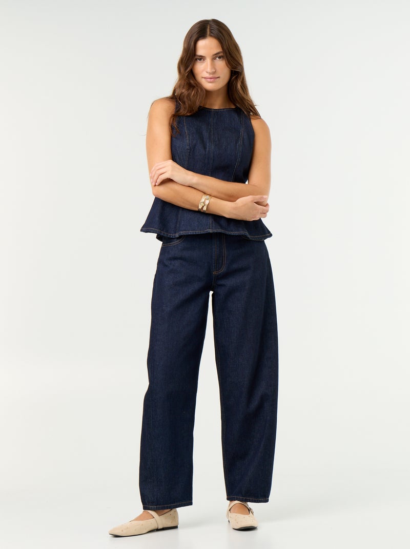 Blusa de ganga sem mangas Azul - Kiabi
