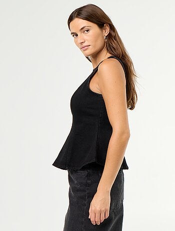 Blusa de ganga sem mangas