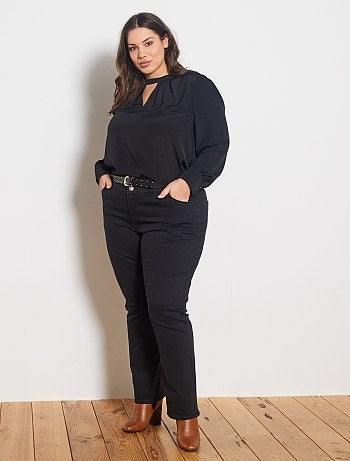 Blusa de gola alta e abertura em V - Kiabi