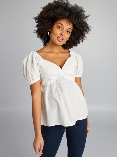 Blusa de grávida em linho - Kiabi
