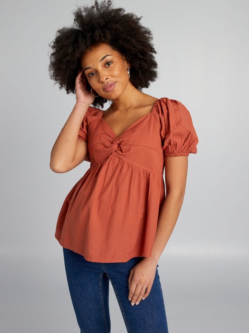 Blusa de grávida em linho - Kiabi