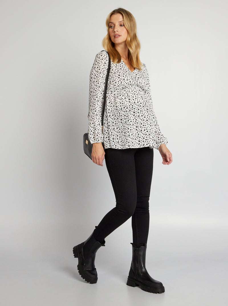 Blusa de grávida estampada BRANCO - Kiabi