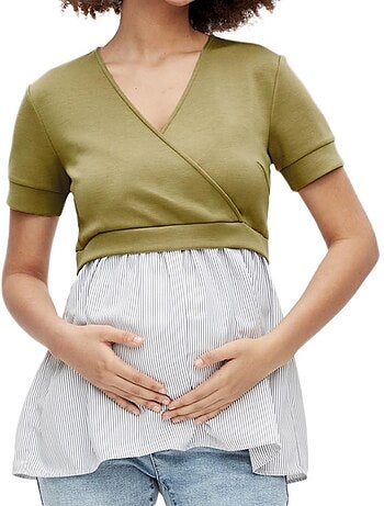 Blusa de Gravidez e Amamentação Mamalicious Jennifer Caqui para Mulher