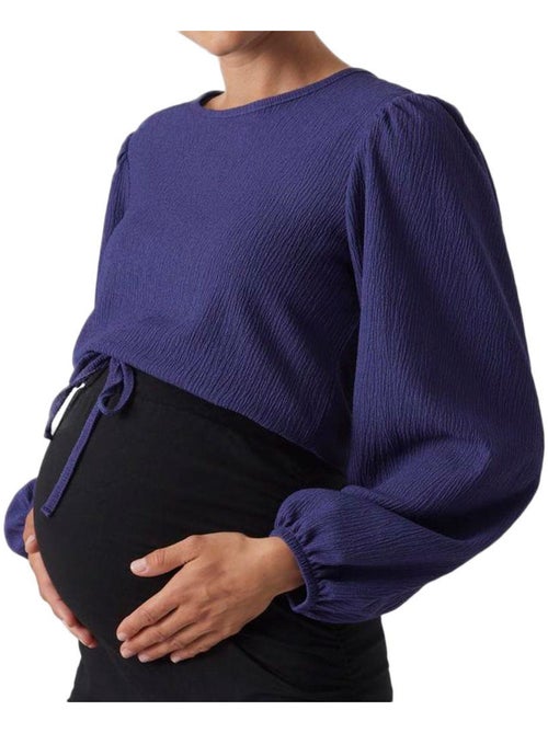 Blusa de gravidez mamalicious aura para mulher azul marinho - Kiabi Blusa de gravidez mamalicious aura para mulher azul marinho - Kiabi