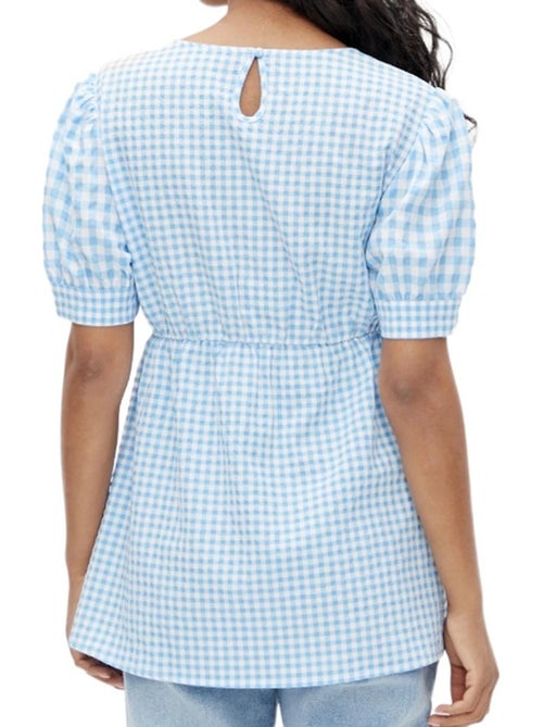 Blusa de Gravidez Mamalicious Azul/Branco para Mulher 20016569 - Kiabi Blusa de Gravidez Mamalicious Azul/Branco para Mulher 20016569 - Kiabi