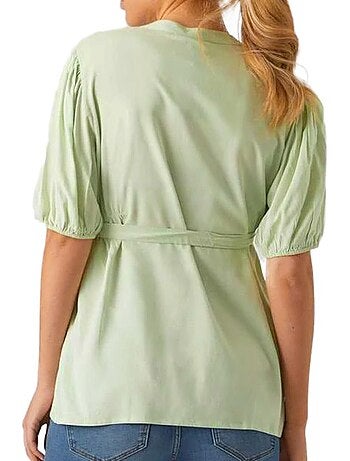 Blusa de gravidez verde mamalicious mercy lia para mulher
