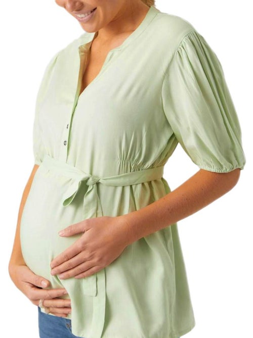 Blusa de gravidez verde mamalicious mercy lia para mulher - Kiabi