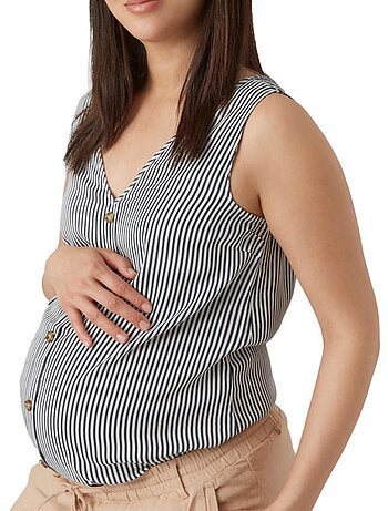 Blusa de Gravidez Vero Moda Bumpy para Mulher em Preto e Branco