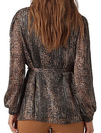 Blusa de Gravidez Vero Moda Maternity para Mulher, Preto/Castanho