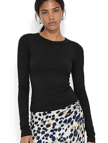 Blusa de jersey de corte justo busem