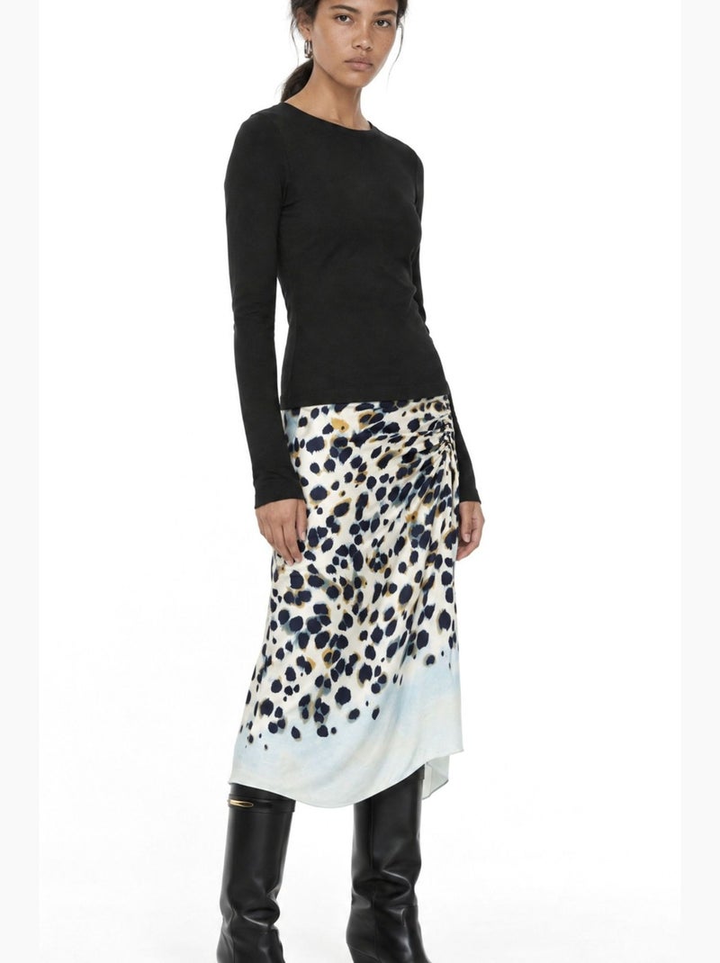 Blusa de jersey de corte justo busem Preto - Kiabi