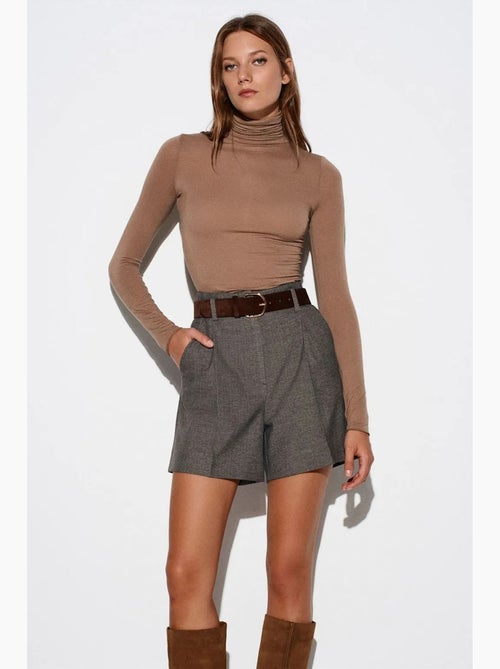 Blusa de jersey de gola alta slim fit dilvin - Kiabi
