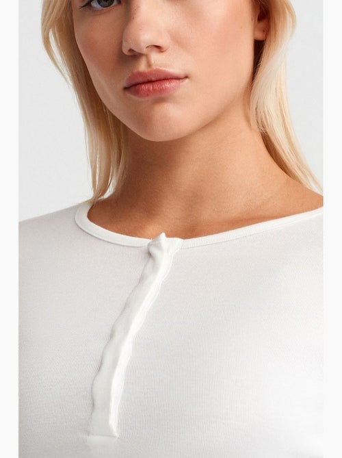 Blusa de jersey slim fit de manga comprida dilvin - Kiabi