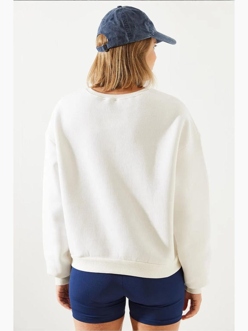 Blusa de lã bordada lucci Bege-argila - Kiabi