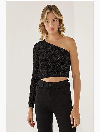 Blusa de malha com uma manga hiccup