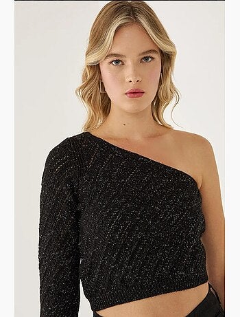 Blusa de malha com uma manga hiccup