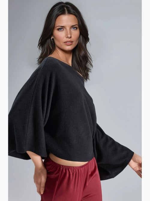 Blusa de malha de corte largo busem - Kiabi Blusa de malha de corte largo busem - Kiabi